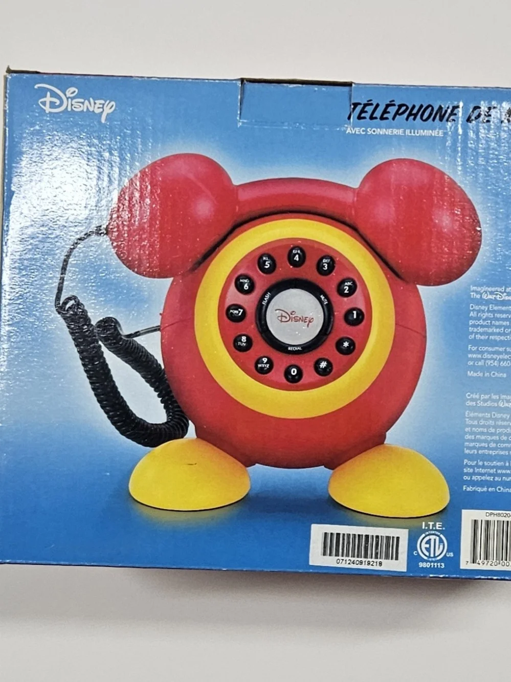 Disney Red & Yellow Vintage Phone